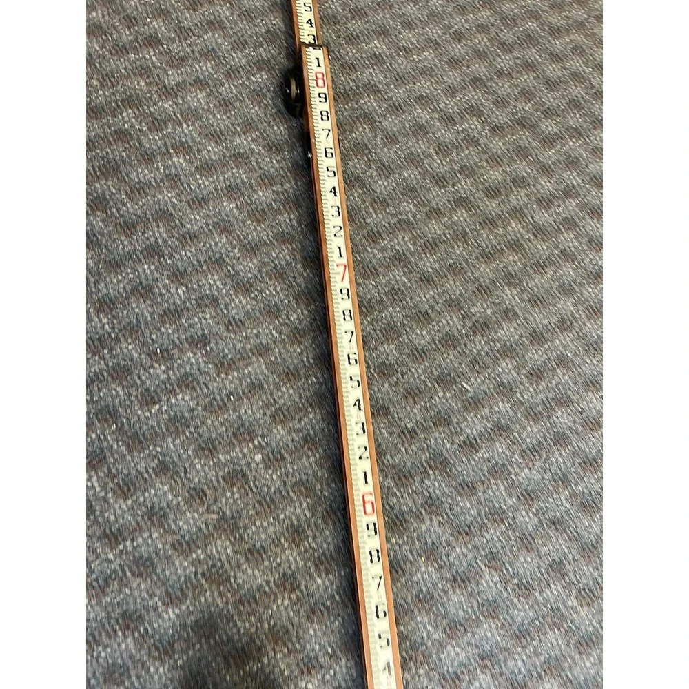 Vintage 11' WOOD MEASURING STICK grade rod rule surveying leveling story pole